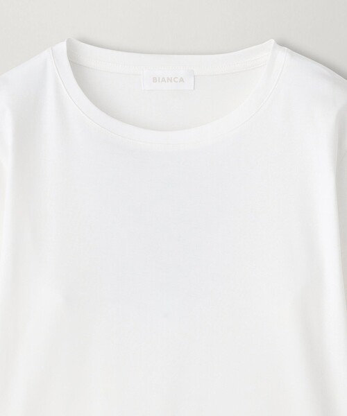 BIANCA(ビアンカ)の「【デイリーユース】バックプリントロンT(Tシャツ/カットソー・レディース・ネイビー/オフホワイト・38)」の6枚目の写真