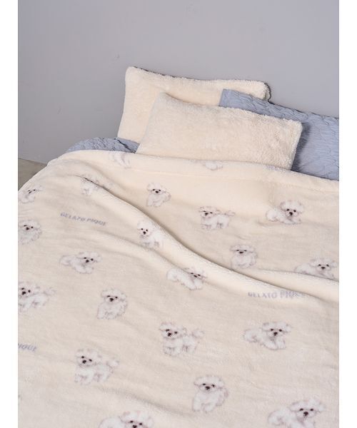 Sleep】DOG柄 プリント毛布（寝具）｜gelato pique Sleep（ジェラート