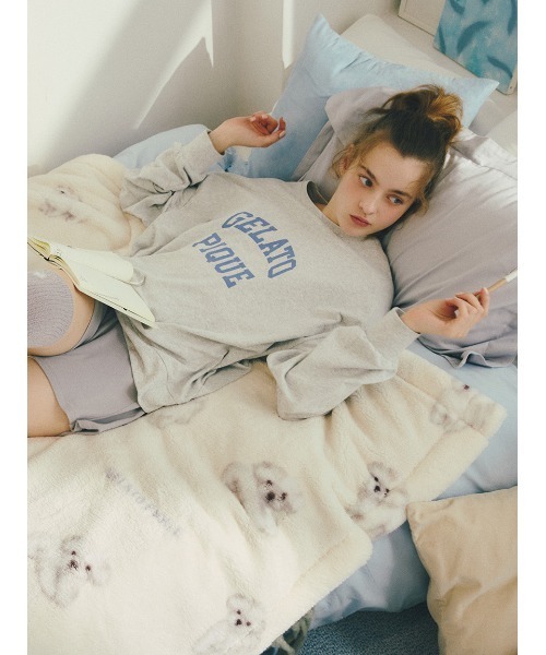 Sleep】DOG柄 プリント毛布（寝具）｜gelato pique Sleep（ジェラート