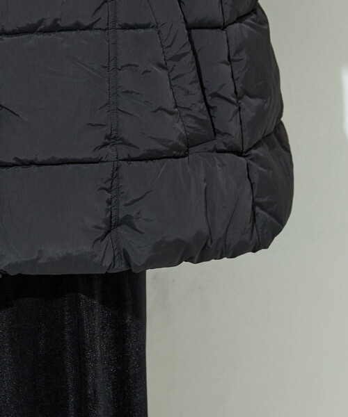 限定展開 中綿キルト ボリューム フーディー ベスト（ダウン