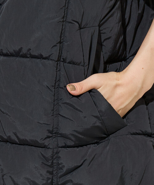 中綿 キルト ボリューム ベスト 限定展開 中綿キルト ボリューム フーディー ベスト（ダウン