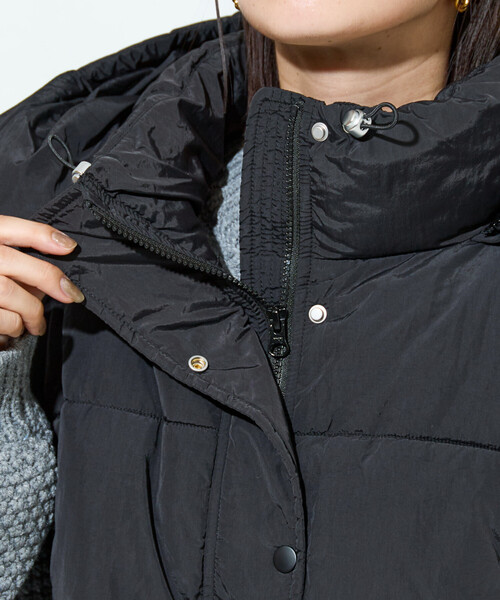 中綿 キルト ボリューム ベスト 限定展開 中綿キルト ボリューム フーディー ベスト（ダウン