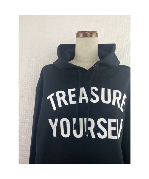 WORLD WIDE LOVE!（ワールドワイドラブ）の「YOURSELF フーディー（パーカー・レディース・ブラック/オートミール/ボルドー・1）」の8枚目の写真
