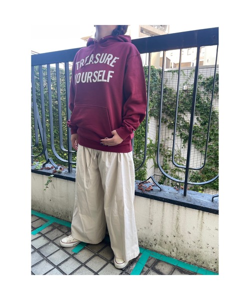 WORLD WIDE LOVE!（ワールドワイドラブ）の「YOURSELF フーディー（パーカー・レディース・ブラック/オートミール/ボルドー・1）」の21枚目の写真