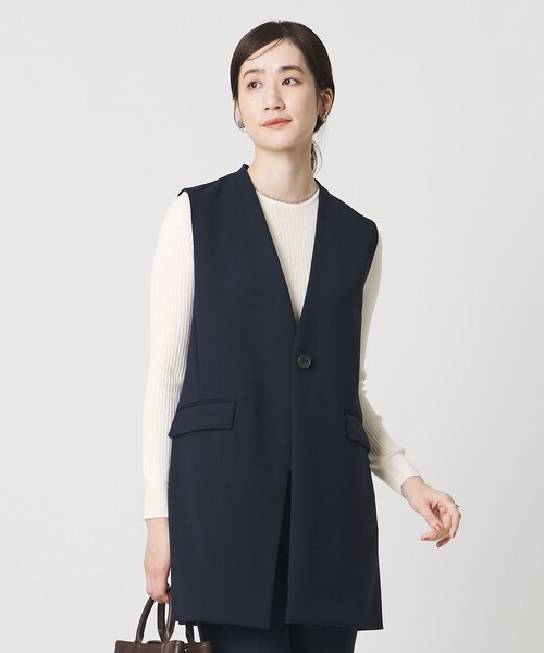 UNITED ARROWS（ユナイテッドアローズ）の「リブ クルーネック ニット（ニット/セーター・レディース・ライトピンク/グレー系/ナチュラル/ブラック/ホワイト/ピンク・FREE）」の7枚目の写真