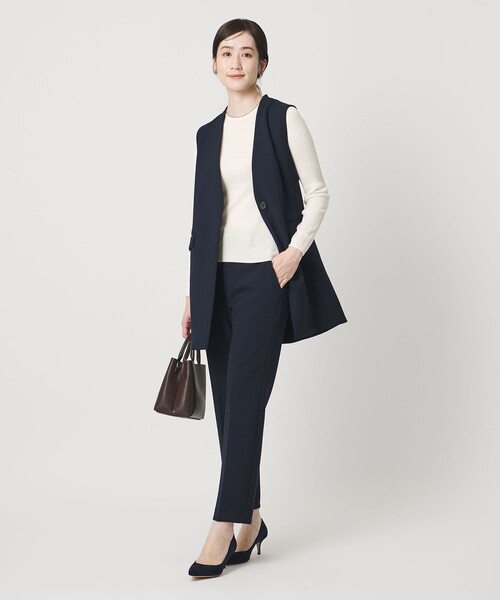 UNITED ARROWS（ユナイテッドアローズ）の「リブ クルーネック ニット（ニット/セーター・レディース・ライトピンク/グレー系/ナチュラル/ブラック/ホワイト/ピンク・FREE）」の14枚目の写真