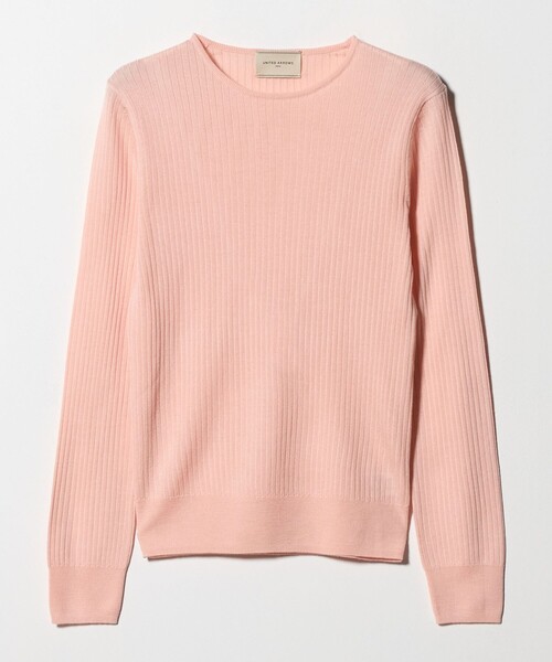 [新品]W18Gリブクルーネックニット(ユナイテッドアローズ) リブ クルーネック ニット