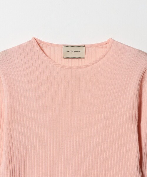 UNITED ARROWS（ユナイテッドアローズ）の「リブ クルーネック ニット（ニット/セーター・レディース・ライトピンク/グレー系/ナチュラル/ブラック/ホワイト/ピンク・FREE）」の21枚目の写真