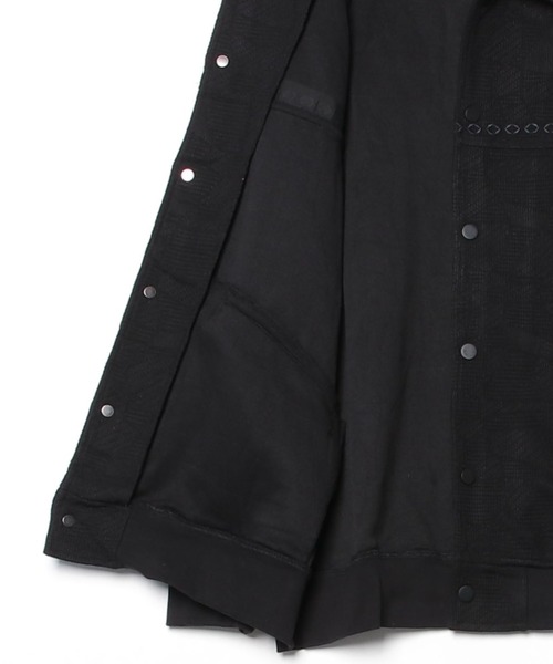 BENUSTA(ベヌスタ)の「A'GEM/9 × .kom 『BENUSTA /ベヌスタ』GEOMETRIC EMBOSS SNAP JACKET/ジオメトリックエンボス スナップジャケット(ブルゾン・メンズ・アイボリー/ブラック・L/XL)」の11枚目の写真