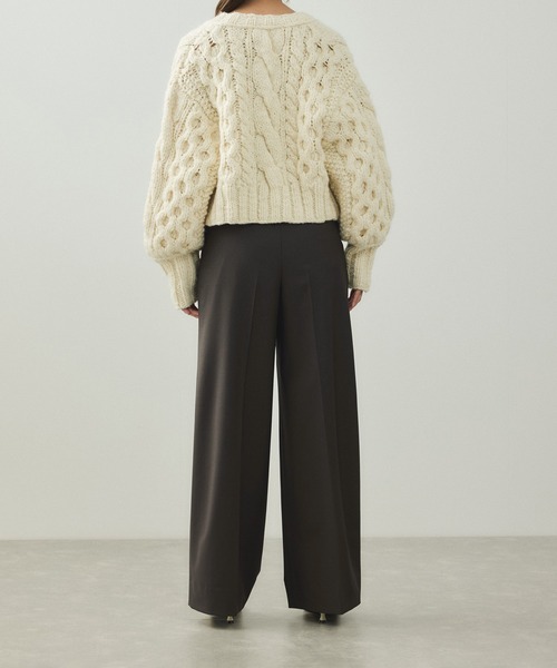 ADAM ET ROPE'(アダムエロペ)の「【EMOELLE】センタープレススラックス(スラックス・レディース・ブラック/ブラウン系その他・36/38)」の4枚目の写真