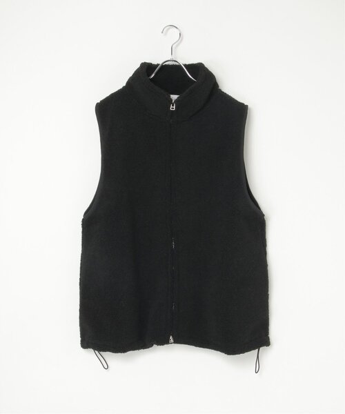 notch.（ノッチ）の「ボアジップベスト（ベスト・レディース・チャコール/ブラック/アイボリー・M）」の4枚目の写真