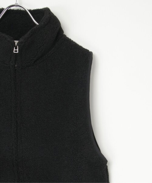 notch.（ノッチ）の「ボアジップベスト（ベスト・レディース・チャコール/ブラック/アイボリー・M）」の6枚目の写真