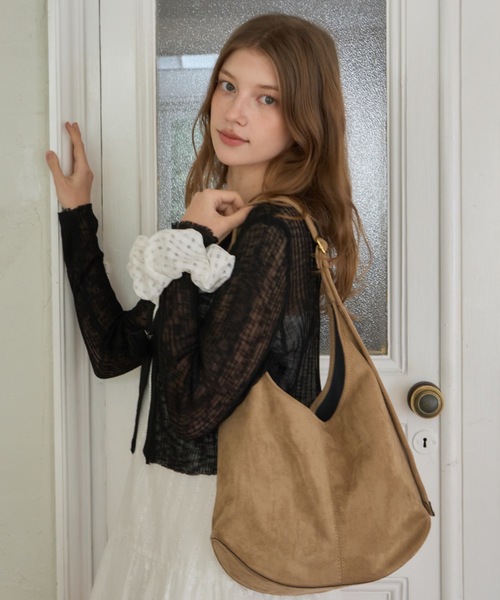 【BIG size】3way bag／スエード×デニム 3wayデニムバック（ショルダー、肩がけ、手持ち）リバーシブル│AGLUCA