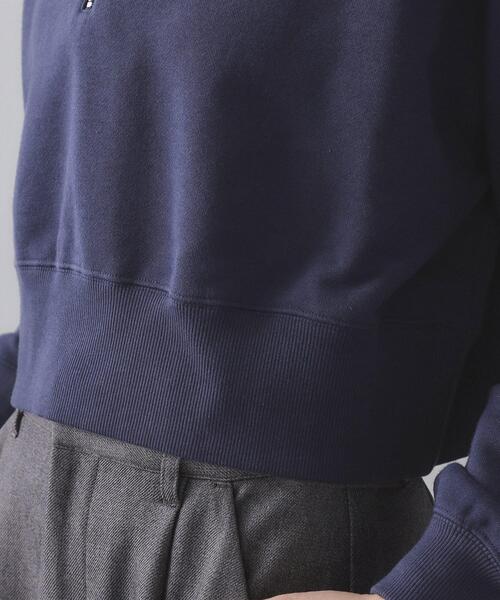 OPAQUE.CLIP(オペークドットクリップ)の「ロゴ刺繍ハーフジップトップス【洗濯機OK】(Tシャツ/カットソー・レディース・ネイビー/グレー・36/38/40)」の16枚目の写真