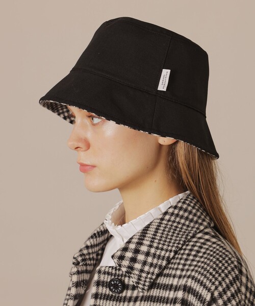 MACKINTOSH LONDON(マッキントッシュ ロンドン)の「【婦人画報11月号掲載】グレンチェックバゲットハット(ハット・レディース・ブラック・FREE)」の3枚目の写真