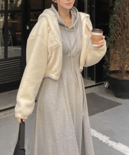 フーディスウェットワンピース