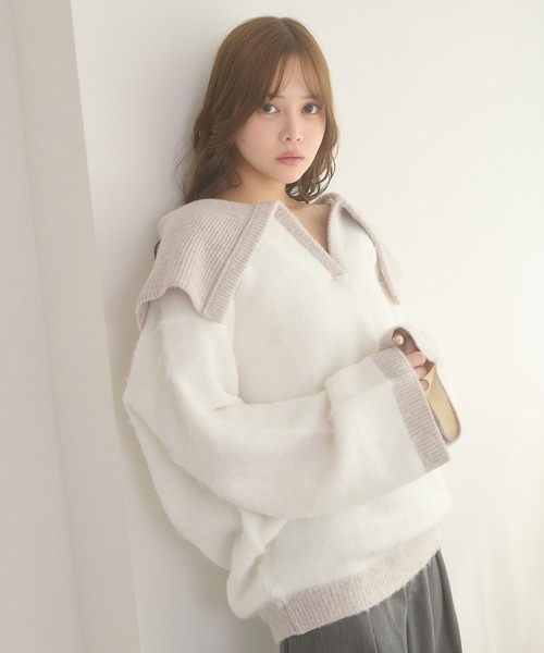 ジルサンダー スキッパーニット ポロ 深Vネック 白アイボリー ウール 近年タグ ジルサンダー スキッパーニット ポロ 深Vネック 白アイボリー ウール