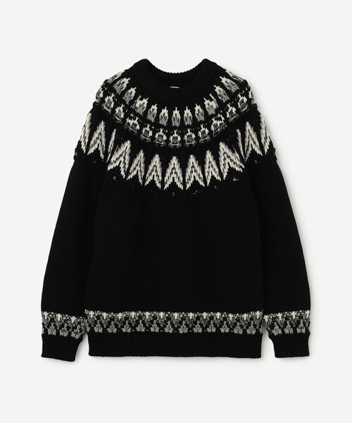 Coohem（コーヘン）の「COOHEM | ノルディック ニットプルオーバー MEN（ニット/セーター・メンズ・ブラック・L/XL）」の2枚目の写真