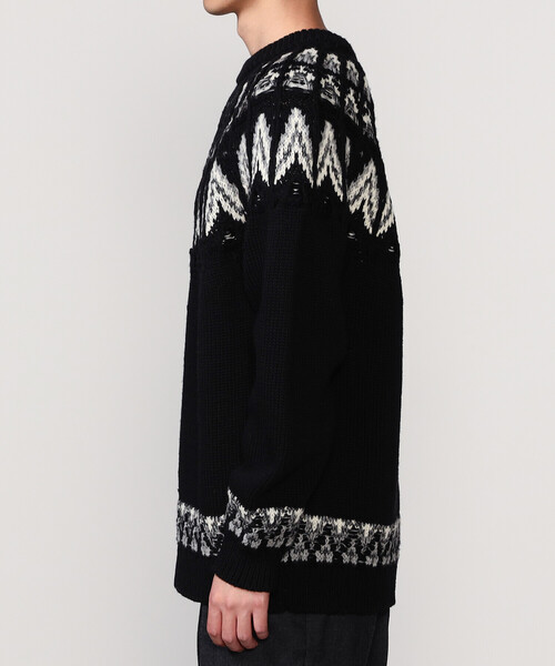 Coohem（コーヘン）の「COOHEM | ノルディック ニットプルオーバー MEN（ニット/セーター・メンズ・ブラック・L/XL）」の8枚目の写真