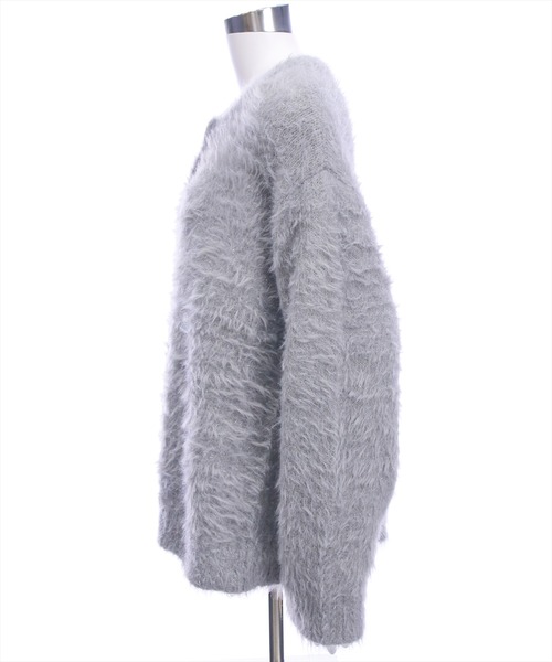 CLEAR BASIC（クリアベーシック）の「グリッターフェザーニットロングカーディガン[オフィスカジュアル 着回し抜群 大人]≪AW新作≫（カーディガン/ボレロ・レディース・アイボリー/グレー・F）」の9枚目の写真