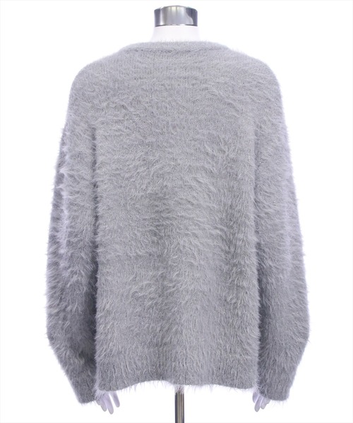 CLEAR BASIC（クリアベーシック）の「グリッターフェザーニットロングカーディガン[オフィスカジュアル 着回し抜群 大人]≪AW新作≫（カーディガン/ボレロ・レディース・アイボリー/グレー・F）」の11枚目の写真