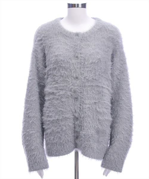 CLEAR BASIC（クリアベーシック）の「グリッターフェザーニットロングカーディガン[オフィスカジュアル 着回し抜群 大人]≪AW新作≫（カーディガン/ボレロ・レディース・アイボリー/グレー・F）」の13枚目の写真