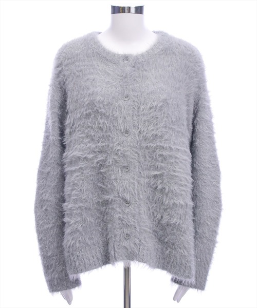 CLEAR BASIC（クリアベーシック）の「グリッターフェザーニットロングカーディガン[オフィスカジュアル 着回し抜群 大人]≪AW新作≫（カーディガン/ボレロ・レディース・アイボリー/グレー・F）」の18枚目の写真