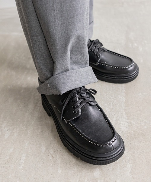 A de Vivre（アドゥヴィーヴル）の「サステナブル 晴雨兼用タンクソールシューズ（ローファー・レディース・アイボリー・S）」の3枚目の写真