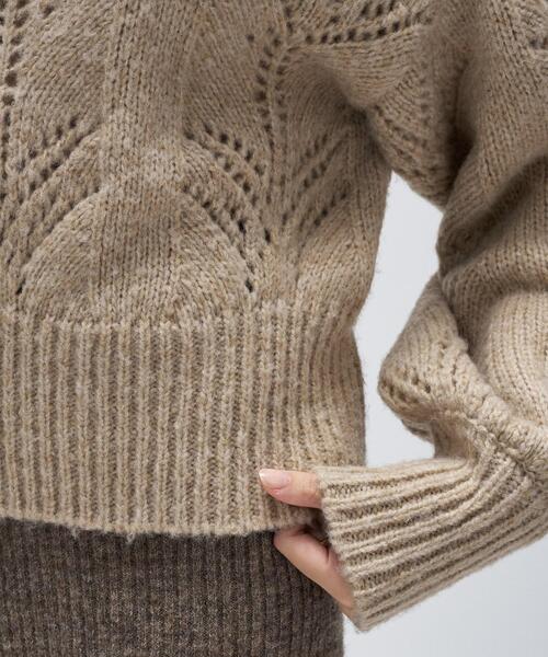 cloenc（クロエンス）の「アイレットオフショルニットプルオーバー（ニット/セーター・レディース・ダークグレー/ベージュ/オフホワイト・02）」の16枚目の写真
