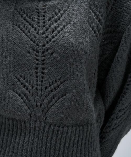 cloenc（クロエンス）の「アイレットオフショルニットプルオーバー（ニット/セーター・レディース・ダークグレー/ベージュ/オフホワイト・02）」の21枚目の写真