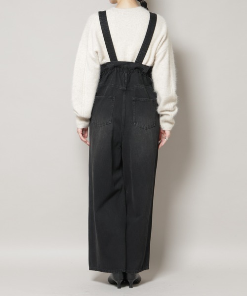 NANO universe（ナノユニバース）の「コットンワイドサロペット（サロペット/オーバーオール・レディース・ブラック/アイボリー・S/M）」の21枚目の写真