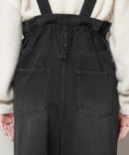 NANO universe（ナノユニバース）の「コットンワイドサロペット（サロペット/オーバーオール・レディース・ブラック/アイボリー・S/M）」の22枚目の写真