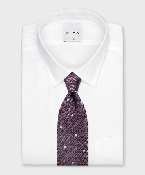 Paul Smith(ポールスミス)の「ドット タイ【250042 552MJ】(ネクタイ・メンズ・レッド/ダークブルー/パープル・FREE)」の7枚目の写真