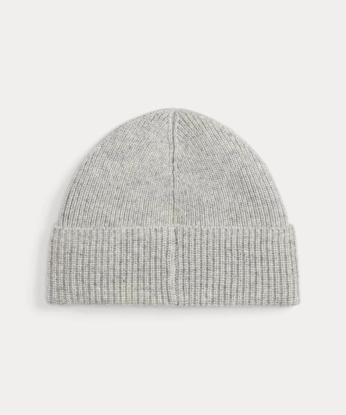 POLO RALPH LAUREN（ポロ ラルフ ローレン）の「Polo ベア リブニット ビーニー（ニットキャップ/ビーニー・メンズ・グレー系・ONE）」の4枚目の写真
