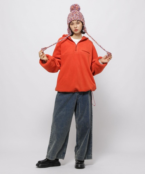 niko and...（ニコアンド）の「ソフトフリース切り替えZIPパーカー（パーカー・レディース・ベージュ/オレンジ/ライトグレー・FREE）」の14枚目の写真