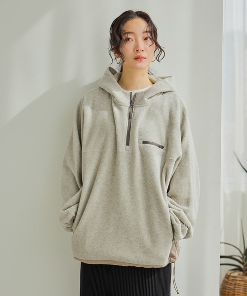 ソフトフリース切り替えZIPパーカー（パーカー）｜niko and