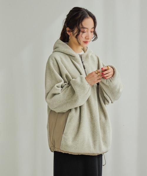 ソフトフリース切り替えZIPパーカー（パーカー）｜niko and