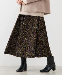 MELROSE claire | 【ボタニカルプリントタックギャザースカート】(スカート)