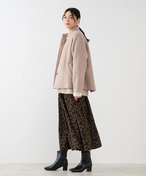 MELROSE claire（メルローズ クレール）の「【ボタニカルプリントタックギャザースカート】（スカート・レディース・ブラック・FREE）」の15枚目の写真