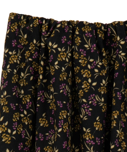 MELROSE claire（メルローズ クレール）の「【ボタニカルプリントタックギャザースカート】（スカート・レディース・ブラック・FREE）」の8枚目の写真