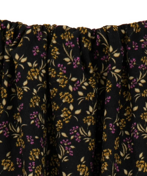 MELROSE claire（メルローズ クレール）の「【ボタニカルプリントタックギャザースカート】（スカート・レディース・ブラック・FREE）」の9枚目の写真