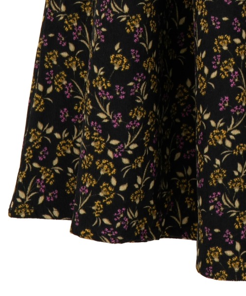 MELROSE claire（メルローズ クレール）の「【ボタニカルプリントタックギャザースカート】（スカート・レディース・ブラック・FREE）」の11枚目の写真
