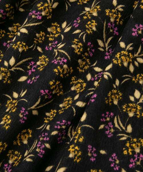 MELROSE claire（メルローズ クレール）の「【ボタニカルプリントタックギャザースカート】（スカート・レディース・ブラック・FREE）」の6枚目の写真