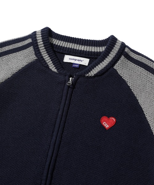 codegraphy(コードグラフィー)の「Raglan Knit Zip-up CBEWUKC340(ニット/セーター・メンズ・レッド/ネイビー・SMALL/MEDIUM/LARGE)」の3枚目の写真