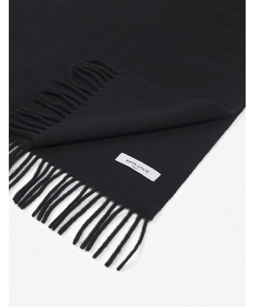 Maison Kitsune（メゾンキツネ）の「FOX HEAD SCARF（マフラー・メンズ・ブラック/アイボリー/ネイビー・U）」の13枚目の写真