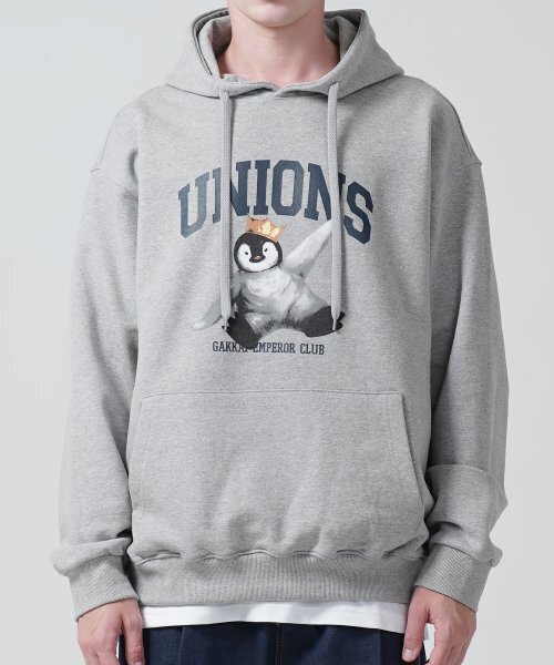 GAKKAI UNIONS(ガッカイユニオンズ)の「エンペラークラブ フードパーカー グレー(パーカー・レディース・その他・MEDIUM/LARGE)」の1枚目の写真