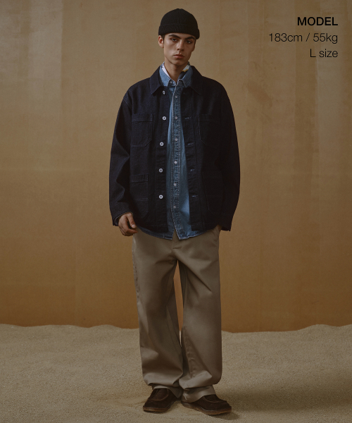 MUSINSA STANDARD（ムシンサスタンダード）の「デニムチョアジャケット [ディープインディゴ]（デニムジャケット・メンズ・その他・MEDIUM/LARGE/X-LARGE/XX-LARGE）」の2枚目の写真