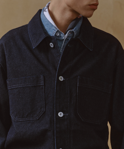 MUSINSA STANDARD（ムシンサスタンダード）の「デニムチョアジャケット [ディープインディゴ]（デニムジャケット・メンズ・その他・MEDIUM/LARGE/X-LARGE/XX-LARGE）」の4枚目の写真