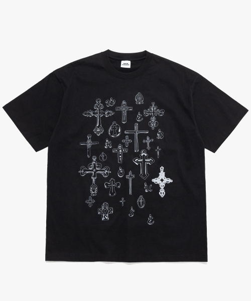 WEBHOUSE(ウェブハウス)の「スケッチクロスTシャツ - ブラック(Tシャツ/カットソー・メンズ・その他・SMALL/MEDIUM)」の2枚目の写真