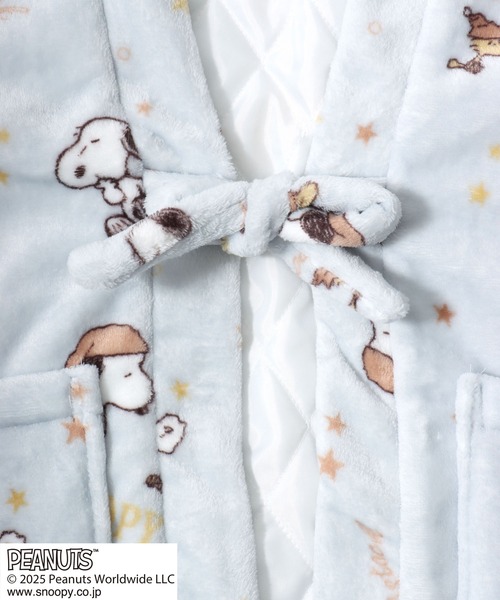 PEANUTS（ピーナッツ）の「PEANUTS SNOOPY（ピーナッツ スヌーピー）キャラクターふわもこボアフリース半纏/ちゃんちゃんこ（ガウン/バスローブ・レディース・ベージュ/ピンク/クリーム/サックスブルー・M/L）」の22枚目の写真